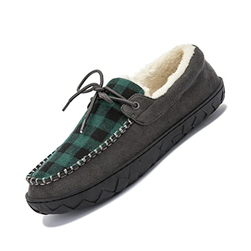 Josaywin Zapatillas Casa Hombre Invierno Cerradas Zapatillas CáLido Espuma de Memoria Pantuflas Antideslizante Verde Talla 42 EU Cover