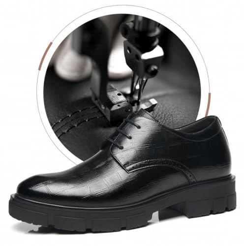 Men's Elevator Shoes Comfortable Business Oxford Shoes with Height Increase Insoles Lace Up Office Business Shoes2