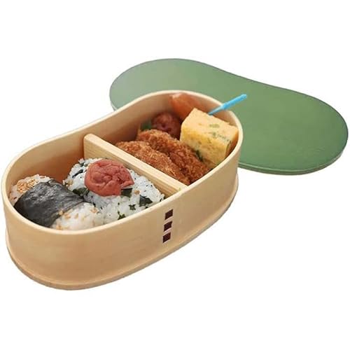 [リーフグリーン]曲げわっぱ 豆型 カラー 弁当箱 紀州漆器 まげわっぱ[YS128]