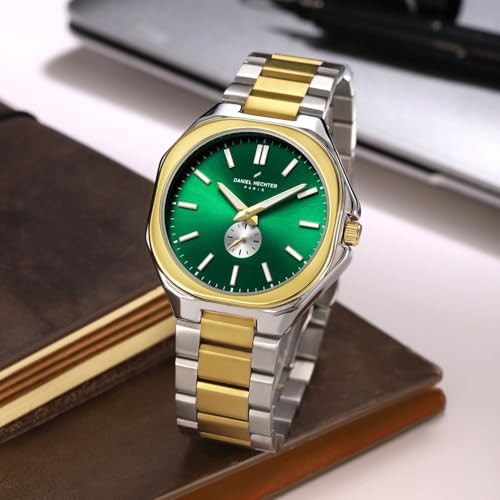 Image of Daniel Hechter Paris Villiers Collection Analog Watch for Men with Round Dial, Small Seconds Sub-Dial, Luminos Hand and Hour Markers and Stainless Steel Strap - DHM1052