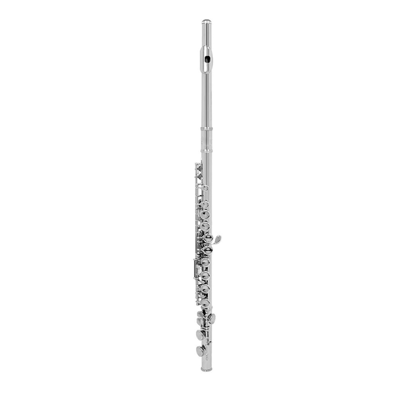 Flet Poprzeczny 16 Flet Z Zamkniętym Otworem C Instrument Dęty Drewniany Miedzioniklowy Etui Na Klucze E Częściami I Akcesoriami Do Rękawic(Silver)