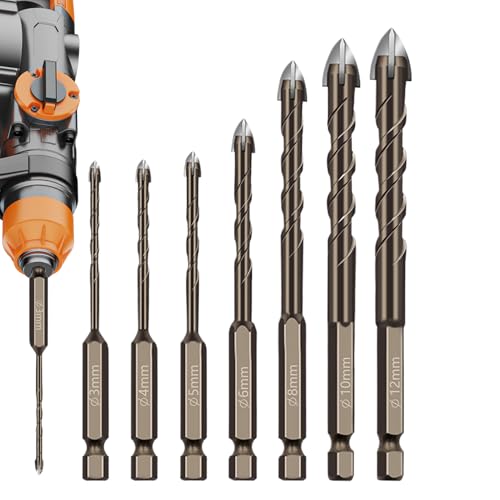 Hogvinnatil Juego De Brocas Para Metal,7 Mechas De Diámetro Pequeño - Herramienta De Acero De Tungsteno para Mantenimiento Industrial Metalurgia Eléctricos Carpinteros