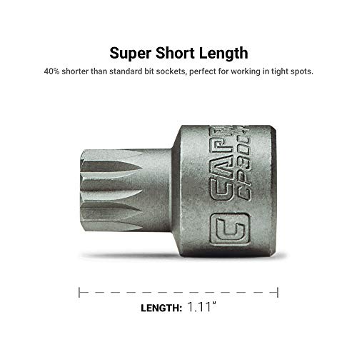 Capri Tools 13 Mm M13 Super-Stubby Xzn Triple Square Impact Bit Socket (Cp30044) #TOP1