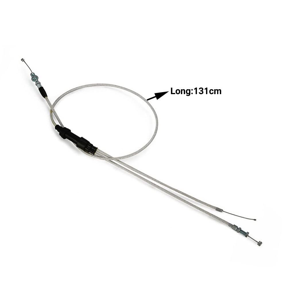 Cable Choke para Keihin para IRBIS para TTR 250 con Cable Acelerador Doble Longitud 131cm PZ30 30mm Bomba Aceleración Carburador para Carreras 200cc 250cc Conector E-Choke