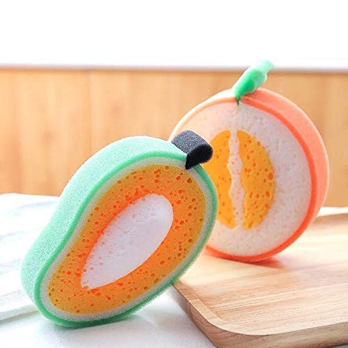 Niet app, 4 stuks, zoete fruit, badkamer, lichaam, reiniger, cartoon, baby, reinigingsspons, douche, verzorging van de… - Image 7