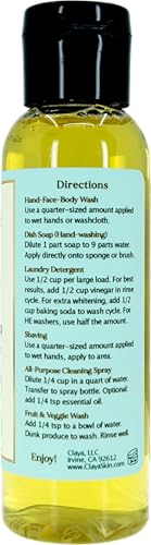 Image of Claya Peppermint Liquid Castile Soap, Travel Size 2 fl oz