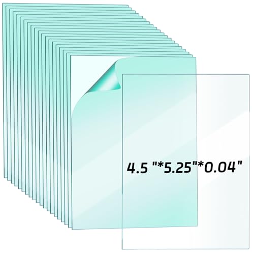 Image of 20 Pcs 4.5 x 5.25 inch Clear Welding Lens Covers 0.04 inch Thick for Welding Hood | Universal Welding Cap, Helmet Accessories Replacement, Transparent Top Protection for Protecting Eyes