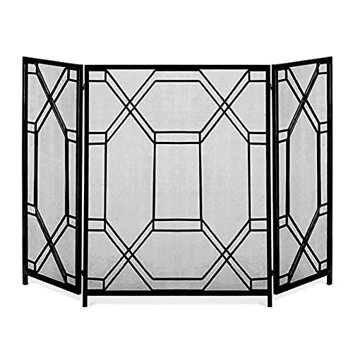 Protector de Pantalla para Chimenea, Protector de Pantalla para Chimenea Dorado, Protector de Pantalla Plegable Vintage para Chimenea, Cortina de Mall