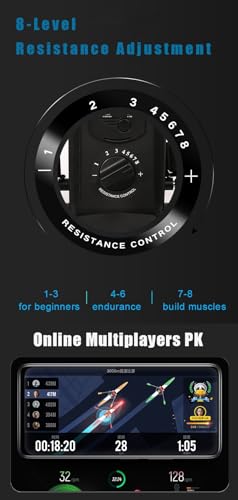 Rameur magnétique pour cardio à domicile avec 8 niveaux de résistance, design rail coulissant, support de tablette, écran LCD, supporte jusqu'à 158,8 kg, connectivité application pour des