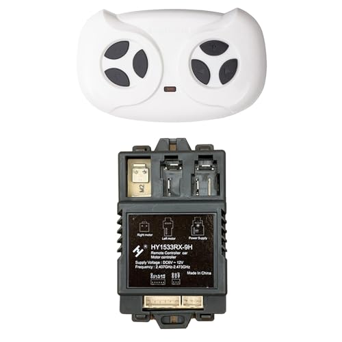 weelye 2.4G Bluetooth Remote Control and HY1533RX-9H Receiver Kit Kids Powered Ride On Car,Controller Control Box Accessories for Children Electric Ride On Car Replacement Parts