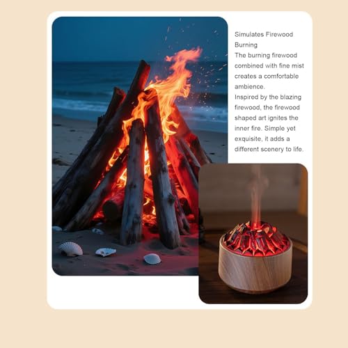 Difusor aromático eléctrico Bonfire 300ml USB bajo ruido miniatura 6