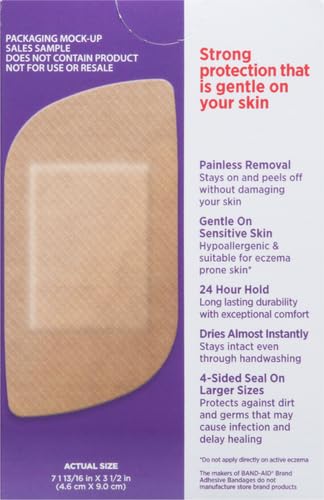 Image of Band-Aid Adhesive Bandages, Sensitive Skin, 7 ct (Pack of 3) | Hypoallergenic | Painless Removal | Water Resistant | Eczema Friendly