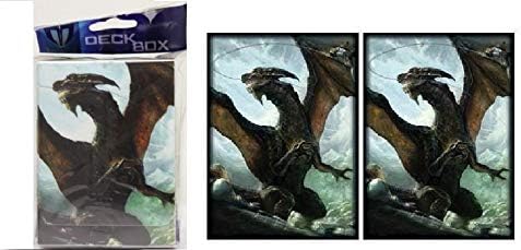 ANOTHER ROUGH DAY - Dragon DECK BOX + 100 Matching GLOSS Finish Sleeves (fits Magic / MTG Cards) by MAX PRO