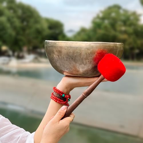 Baqueta de goma para cuencos y gongs madera 11.42 in miniatura 5