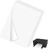Printable Vinyl Sticker Paper, 20 Sheets A4 Sticker Paper, Self-Adhesive Vinyl Inkjet Film Decal Printable Matte Glossy White Labels Waterproof Printable (While)