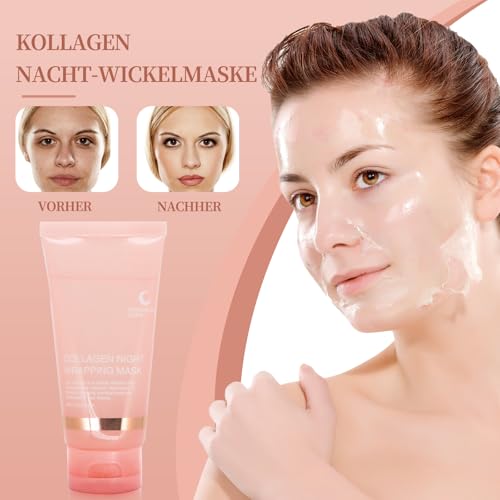 Collagen Night Wrapping Mask, Collagen Maske Gesicht Overnight, Kollagen Maske Overnight, Overnight Maske Gesicht, Peel Off Maske Gesicht, Collagen Mask, Collagen Maske Overnight, Bio Collagen Mask – Bild 3