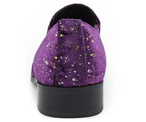 Amali Chaz, Men's Slippers - Loafers Men Slip on Shoes - Mens Casual Shoes - Man Made Velvet, Tuxedo Shoes - Metal Gold Chain Tassel & Gold Metal Tip, Dress Shoes - Gift4