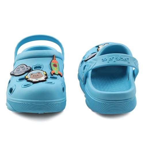 Image of Liberty Lucy&Luke LPMXT-K834 Kids Clogs for Boys & Girls - Beige, Blue & Green | Lightweight Slip-On Clogs | Durable & Soft EVA Sole | Comfortable & Breathable Sandals for Walking - Cushioned Footbed