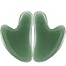 Price comparison product image 2 Pieces Guasha Massage Tool Gua Sha Facial Tool Jade Stone Guasha Board Gua Sha Scraping Massage Tools for SPA Acupuncture Face Body Caring (Set of A)