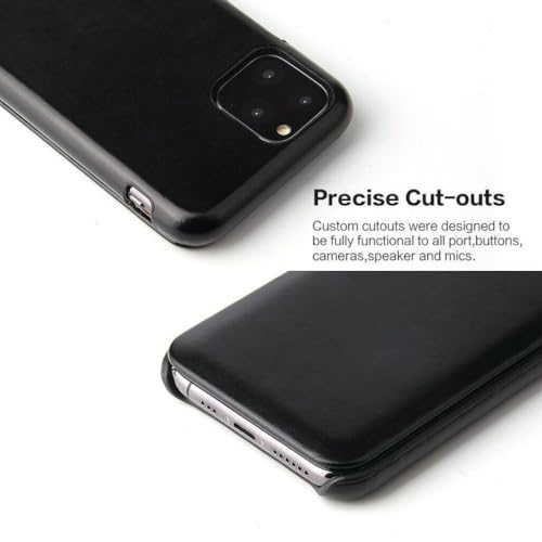 Coque rigide en cuir véritable pour iPhone 13 Pro Max avec clapet - 5