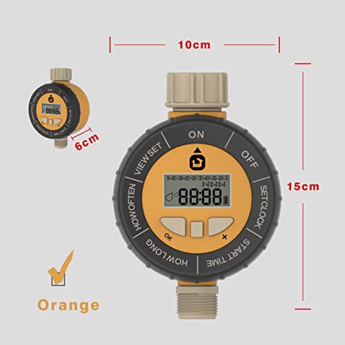 Olanesheiwat Hose Timer Sprinkler Timer Garden Watering Timer Garden Outdoor Automatic Watering System Mechanical Irrigation Timer, Orange (Tps-1001O) #TOP4