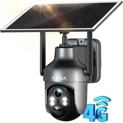 Xega WiFi Solar Überwachungskamera 2K mit Zoomfunktion – .xega