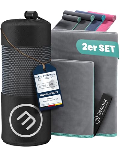Mikrofaser Handtuch 2er Set: Schnelltrocknend, Kompakt, Leicht | Microfiber Towel groß klein: Camping Fitness Sport Badetuch Sporthandtuch Reisehandtuch Mikrofaserhandtuch Fitnesshandtuch Mikrofaser Handtuch 2er Set: Schnelltrocknend, Kompakt, Leicht | Microfiber Towel groß klein: Camping Fitness Sport Badetuch Sporthandtuch Reisehandtuch Mikrofaserhandtuch Fitnesshandtuch