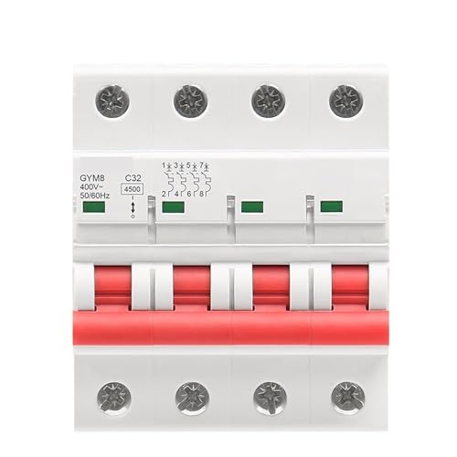 Disyuntor GYM8 MCB 4 polos 6A interruptor magnetotérmico riel DIN curva C 2