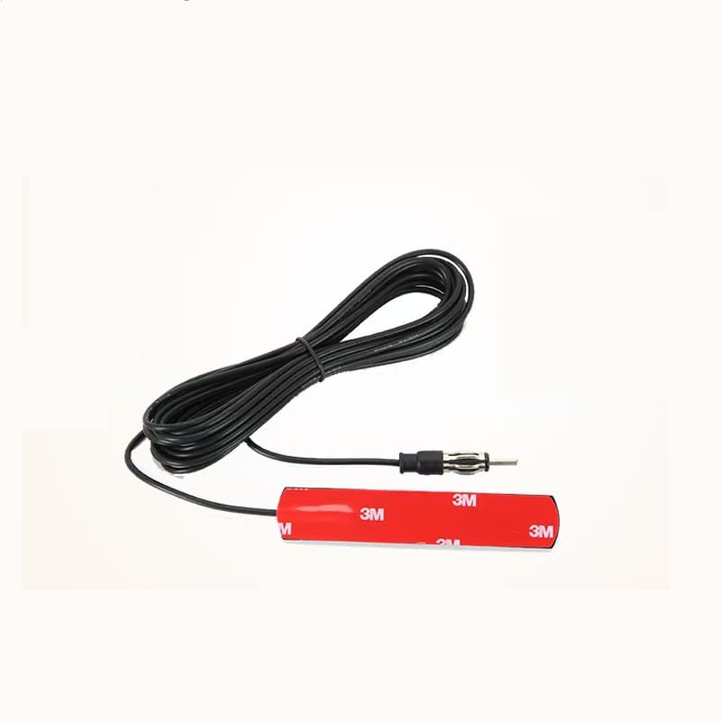 Car Stereo FM AM Radio Antenna with16.4ft(5M) Cable, Hidden Radio Antenna with 3M Adhesive, Windshield Dashboard Antenna Suitable for Vehicle Truck