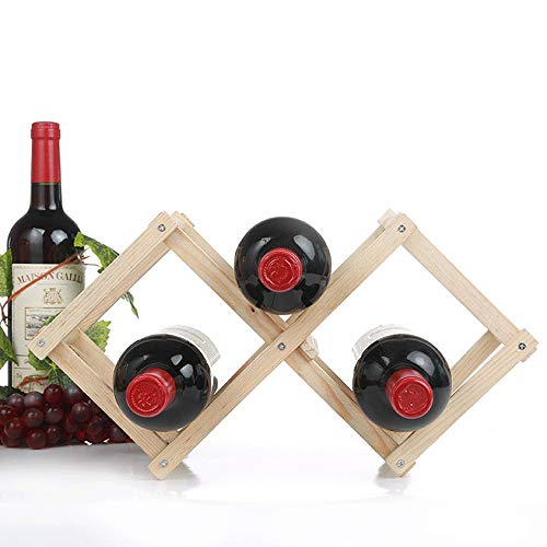 Soporte para botellas de vino madera 3 botellas miniatura 2