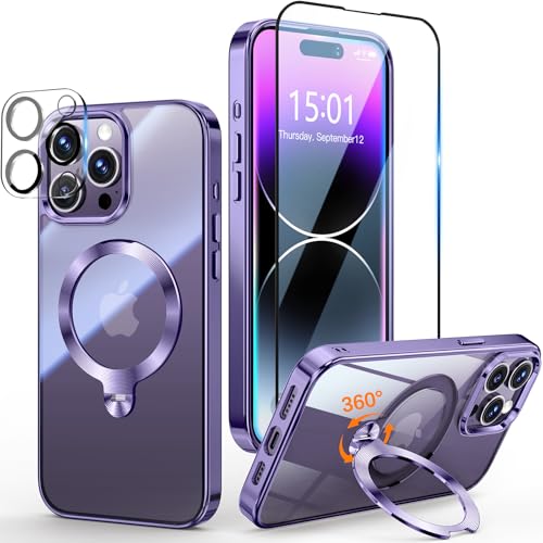 Coque MagSafe iPhone 14 Pro Max antichoc avec protecteur d'écran et objectif photo