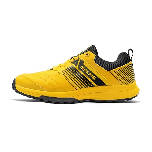 Image of SOLM8 S2 Cricket Shoes Men Boys Junior Players - Advanced Grip Rubber Spikes for Turf /Grass, Ultralight Cushioning in Bright Colors (2025 Edition)