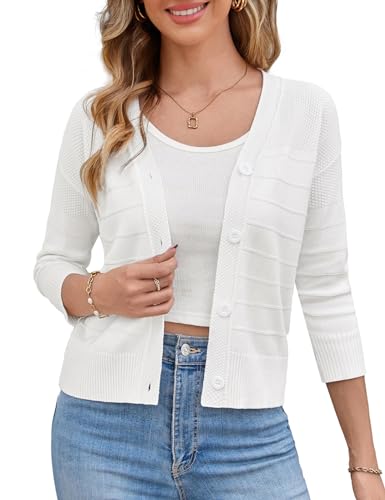 GRACE KARIN Cardigan 3/4 Sleeve Bolero Shrug Soft Cropped Cardigan