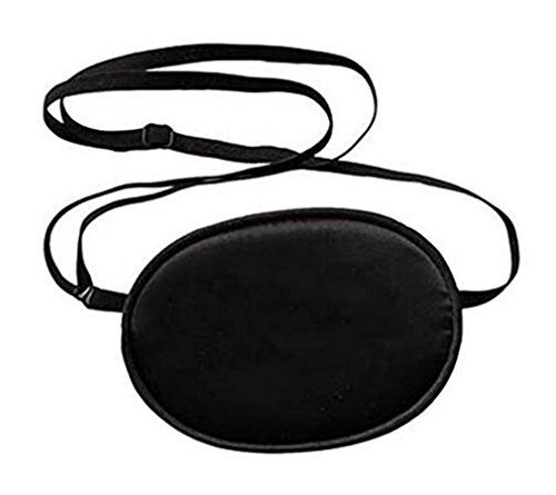 1pcs Children Kids Silk Single Eye One-Eyed Patch Mask Amblyopia Corrected Visual Recovery Lazy Eyes Patches Care Shield Blindfold Cover for Masks Strabismus (Black)