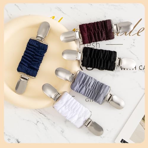 Image of 6 Pieces Dress Clips Back Cinch Set,5.5inch Scarf,Sweater,Clothes,Shawl,Retro Cardigan Collar,Travel Hat,Dress Shirt Brooch Clip for Women Girl Decor