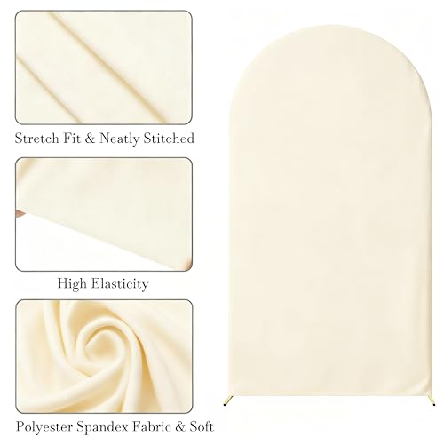 Funda de arco para fondo de boda color marfil 6 FT miniatura 4