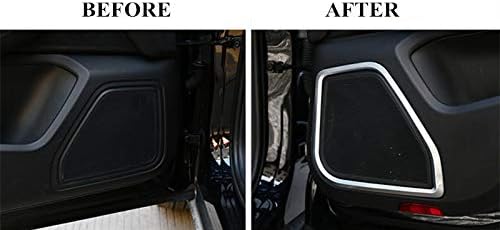 Silver Interior Car Door Speaker Frame Trim Cover 4pcs for Porsche Macan 2014-2018