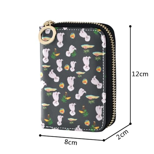 Bichon Dog RFID Credit Card Holder Wallets for Women, Leather Zipper Card Case Accordion Wallet for Women Girls4
