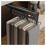 Largeur réglable : ce portant à vêtements polyvalent est conçu pour s'étendre et s'ajuster, s'adaptant parfaitement aux besoins de votre garde-robe. Avec trois glissières silencieuses et des rails rétractables, il est lisse tout en douceur
