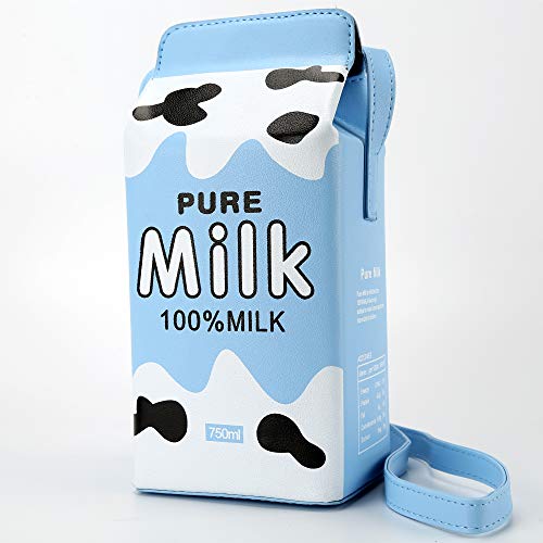 QiMing Cow appearance Milk Box CrossBody Purse Bag,PU Phone Shoulder Wallet for Women Girl2