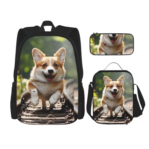 Sac à dos décontracté Corgi idéal pour le bureau et les sorties