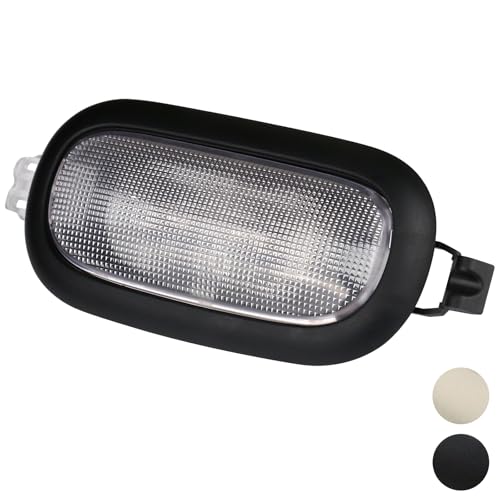 TQPONLY Car Roof Light Interior Dome Lamp Assembly | Compatible with Dodge Ram Chrysler Jeep Accessories Parts | Replaces 5JG55DX9AD Inside Overhead Console Reading Light (Black)