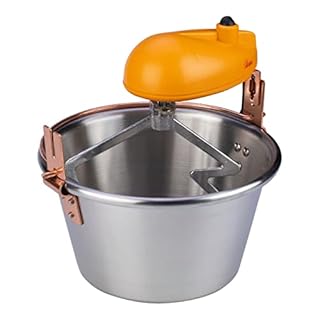ARDES - AR24AM81 Paiolo Acciaio INOX Diametro 28cm Ardes Paiolo per Fornello Induzione, Mescolatore con Motore Elettrico, Attacco a Baionetta Pulizia Facile 8/12 Porzioni