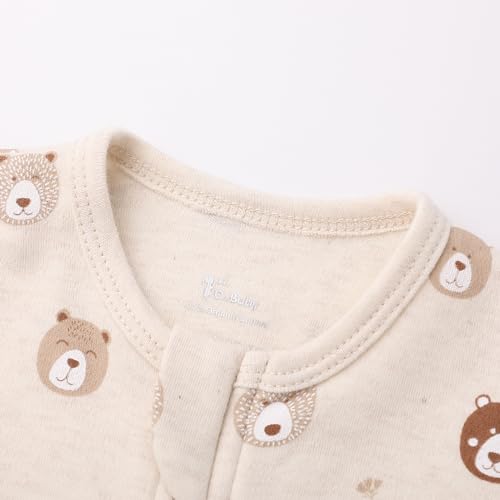 Image of O2Baby Baby Boys Girls Organic Cotton Zip-Front Sleeper Pajamas, Footed Sleep 'n Play