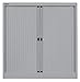BISLEY Rollladenschrank EuroTambour, 2 Fachböden, 2,5 OH, B 1000 mm, Metall, Sl355 Rollladen Silber, Korpus Silber, 43 x 100 x 103 cm
