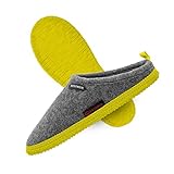 GIESSWEIN Woolpops - Hausschuhe für Damen & Herren, Unisex Filz-Pantoffeln, Slipper mit Rutschfester Naturkautschuk-Sohle, Warme Pantoletten aus Wollfilz