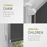 Sol Royal Thermal Blackout Roller Blinds for Windows 40x160 cm - Darkening Living Room Kitchen Bathroom Window Blind Easy Fit No Drilling - Privacy Black Out Blinds Grey for Balcony Doors T42 - Image 9
