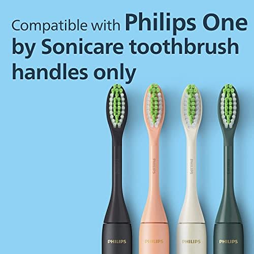 Philips One by Sonicare Electric Toothbrush Heads, Motorized Sonicare Toothbrush Heads, Brush Head Pack (2 Heads), Black, BH1022/06 - 1