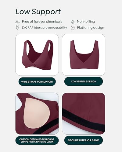 Image of PAVOI ACTIVE Two Ways Twist Sports Bra for Women - Customizable Coverage Convertible Twist Front & Back Workout Bra, FlexFlow
