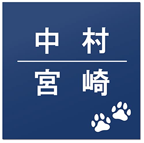 【12cm角】【二世帯向け】表札 正方形 2世帯 アクリル【貼るだけ】【屋外対応】マンション 戸建 ポスト プレート